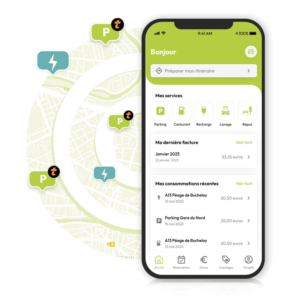 App für elektrische Maut Bip&Go